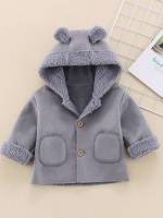  Button Plain Rust Brown Baby Clothing 8864