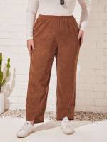  Pocket Plus Size Pants 4757