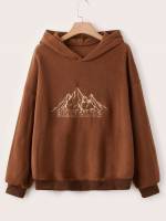 Graphic Casual Long Sleeve Regular Plus Size Sweatshirts 3726