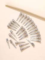 Casual  Silver Hair Clips 530