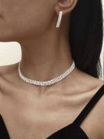 Silver Rhinestone Fashionable Fashion Jewelry 5832