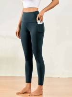  Cropped Teal Blue Women Activewear 4420