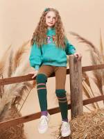  Rib-Knit Casual Girls Knitwear 9307