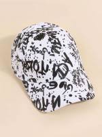 White Casual Graphic Men Hats  Gloves 825