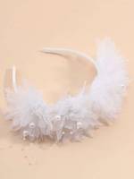  Plain White Kids Hair Accessories 4806