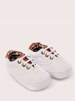  Plaid White Baby Shoes(0-2) 317