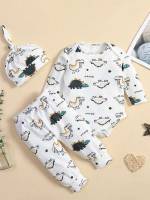  Dinosaur Cute Long Sleeve Baby Clothing 3035