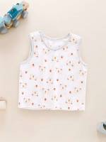  Button Sleeveless Baby Tops 3146