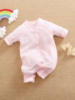  Baseball Collar Long Baby Onesies 1602