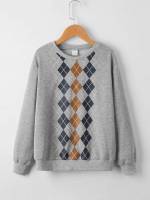  Geometric Regular Fit Boys Sweatshirts 4230