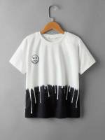 Round Neck Short Sleeve White Boys T-Shirts 5143