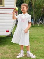  Button Front Short Sleeve Girls Clothing 9172