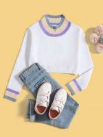  Regular Fit High Neck Casual Girls Sweaters 3208