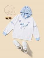 Letter Long Sleeve White Regular Fit Kids Clothing 1047