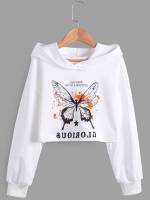 Butterfly Casual Crop Girls Clothing 886