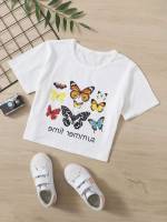 Short Sleeve Regular Fit Round Neck Girls Clothing 4353