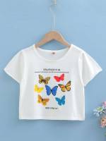  Short Sleeve Casual Regular Girls T-Shirts 5230