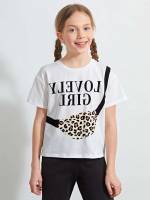 Short Sleeve Round Neck Regular White Kids Clothing 124