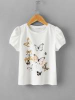  Short Sleeve White Kids Clothing 6214