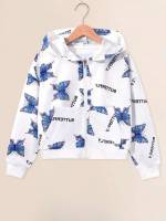 Letter White Long Sleeve Regular Boys Outerwear 5622