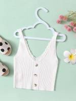  Button Regular Sleeveless Girls Clothing 61