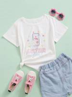 Short Sleeve Casual Regular Regular Fit Girls Clothing 5764