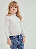 Regular Fit White  Toddler Girls Knitwear 4877