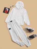 Plain Hooded Long Sleeve Kids Clothing 8738