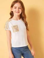 White Round Neck  Kids Clothing 82