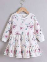  Casual Ruffle Hem Long Toddler Girls Clothing 480