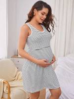  Striped Casual Baby  Mom 8936