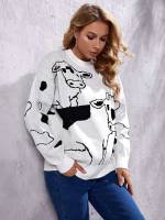 White Regular Casual Maternity Sweaters 9104