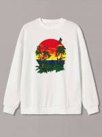 Regular Casual Long Sleeve Tropical Men Sweatshirts 467