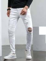 Skinny Letter Long Men Denim 943