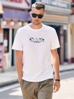 Round Neck Regular Fit Figure Regular Men T-Shirts  Tanks 597