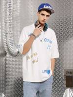 White Three Quarter Length Sleeve Round Neck Men Tops 357