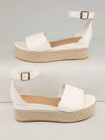  Scallop White Women Sandals 622