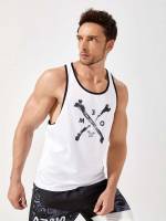 Regular Fit Scoop Neck Letter Regular Sports 4800