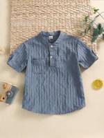 Regular Fit Button Casual Regular Toddler Boys Clothing 1030