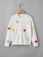 Round Neck Scallop Long Sleeve Regular Fit Toddler Girls Clothing 9689