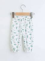 Cartoon White Casual Toddler Girl Pants 799