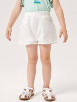  Casual White Toddler Girl Shorts 9244