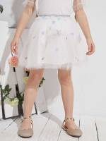 White Short Glamorous Kids Clothing 6720