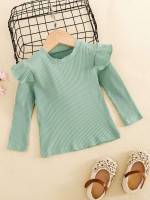  Long Sleeve Round Neck Plain Kids Clothing 2891