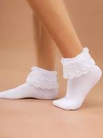 White  Women Socks 4771