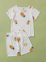 Fruit&Vegetable Round Neck Cute Boys Loungewear 124