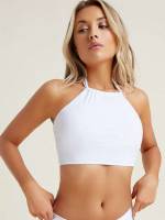 Plain  Halter Women Beachwear 3553