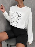  Round Neck Regular Women Sweatshirts 4629