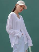 Casual Lapel Regular Fit Plain Women Blouses 3577