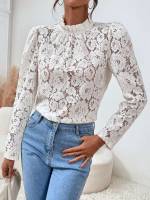 Long Sleeve Regular Elegant Women Tops, Blouses  Tee 215